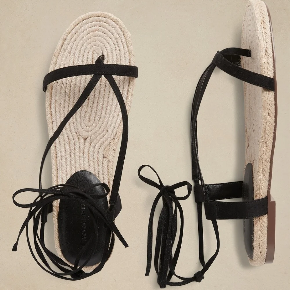 Banana Republic Factory Blace Strappy Espadrille Sandals